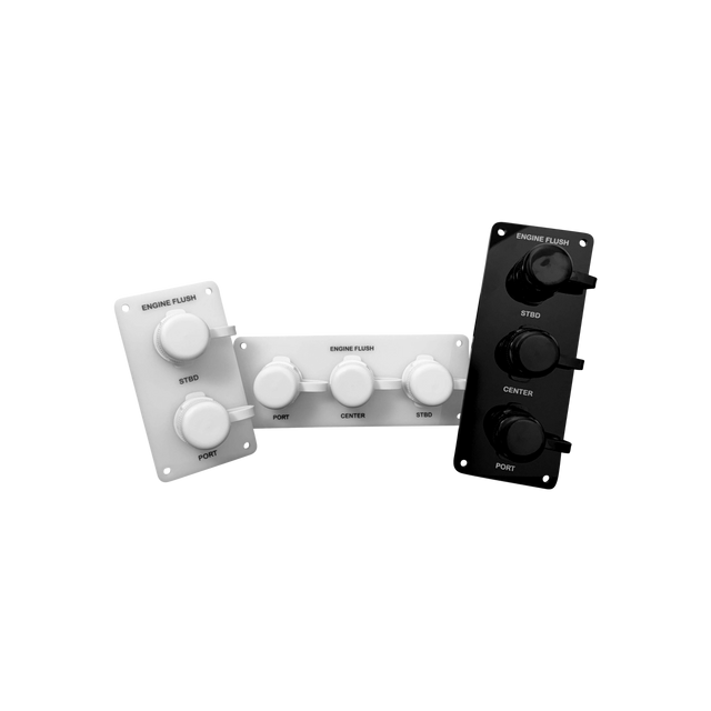 black and white acrylic flush port reroute plates