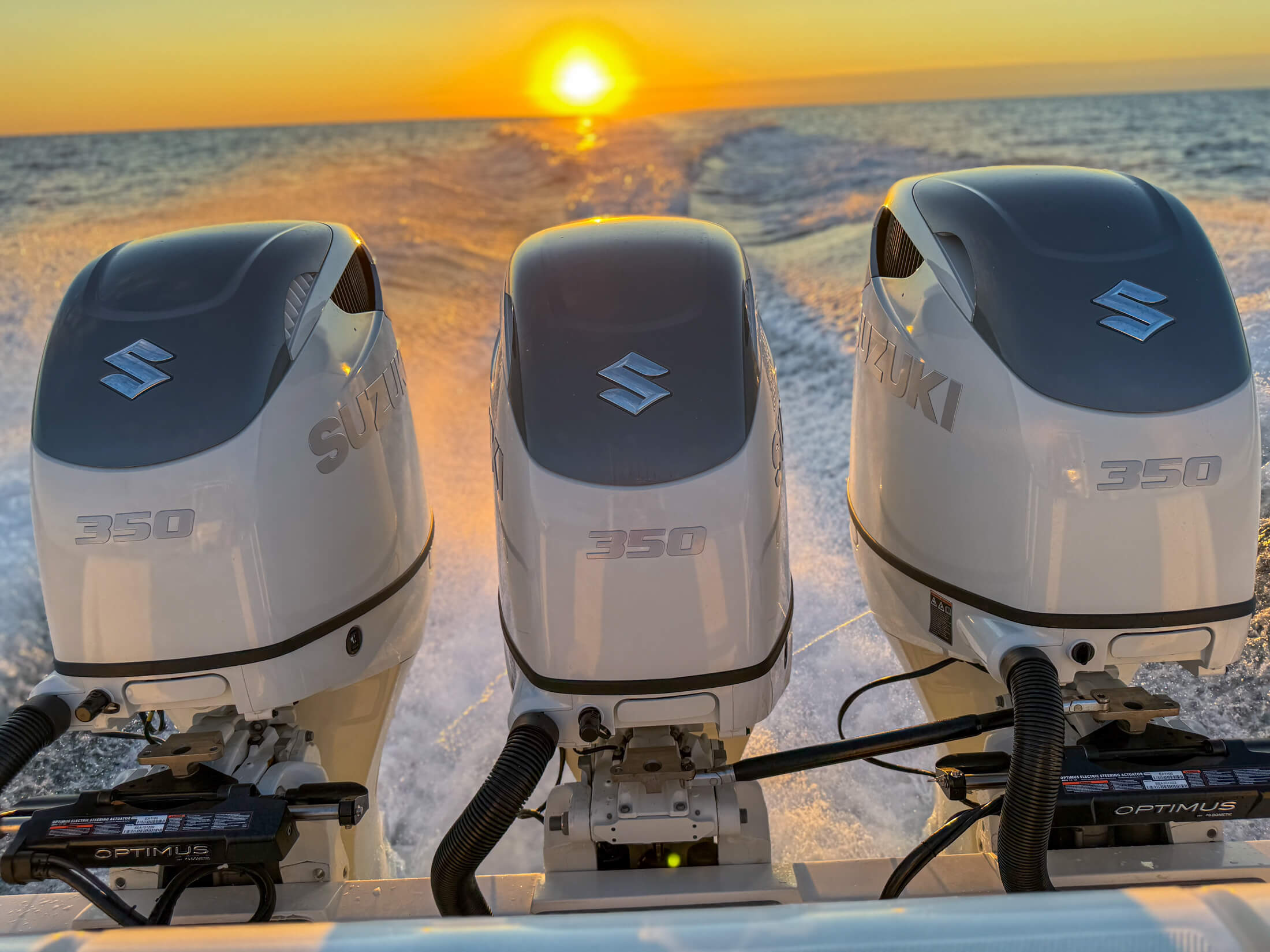 Suzuki engines with sunset background