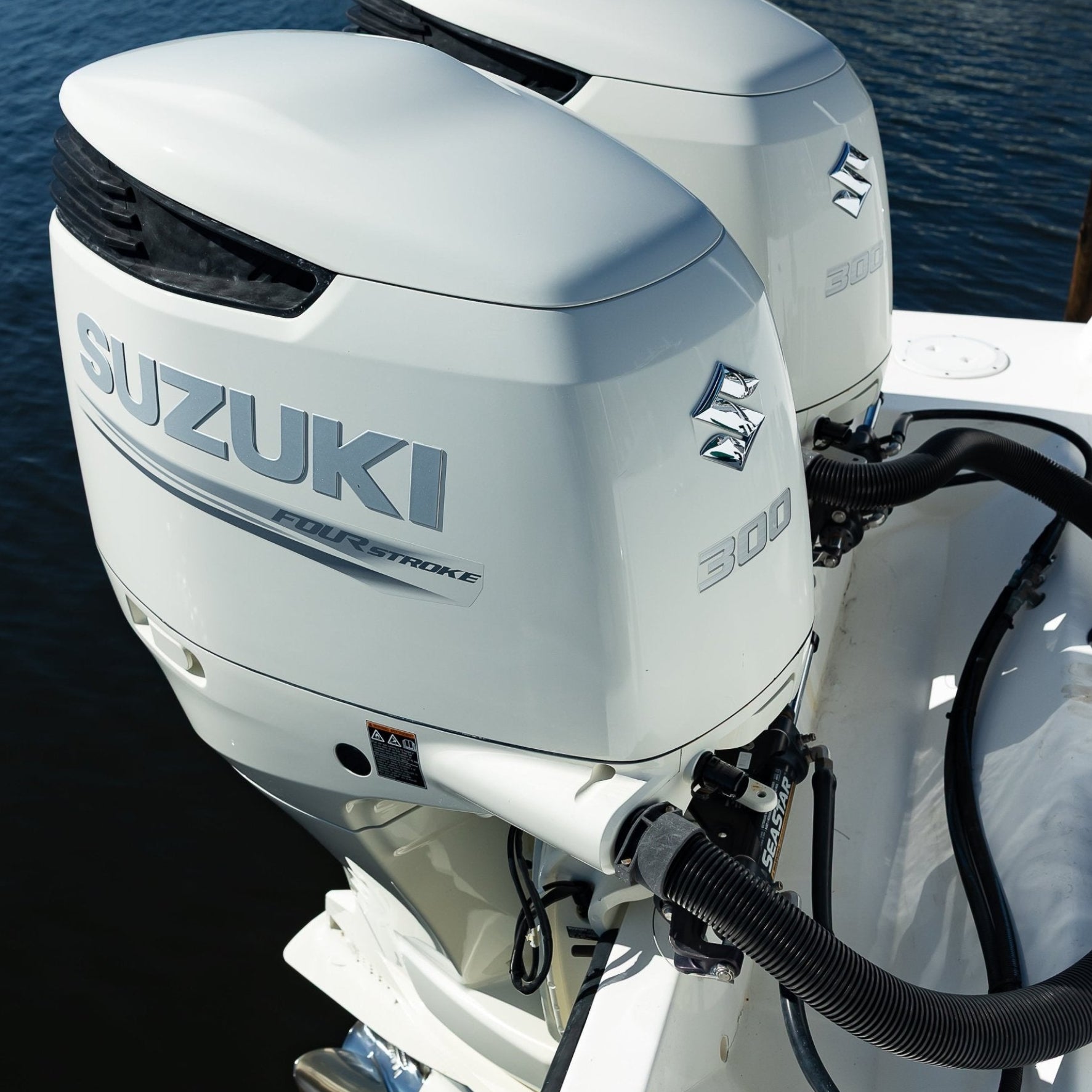 Flush port quick connect for twin suzuki 300 hp outboard flushing