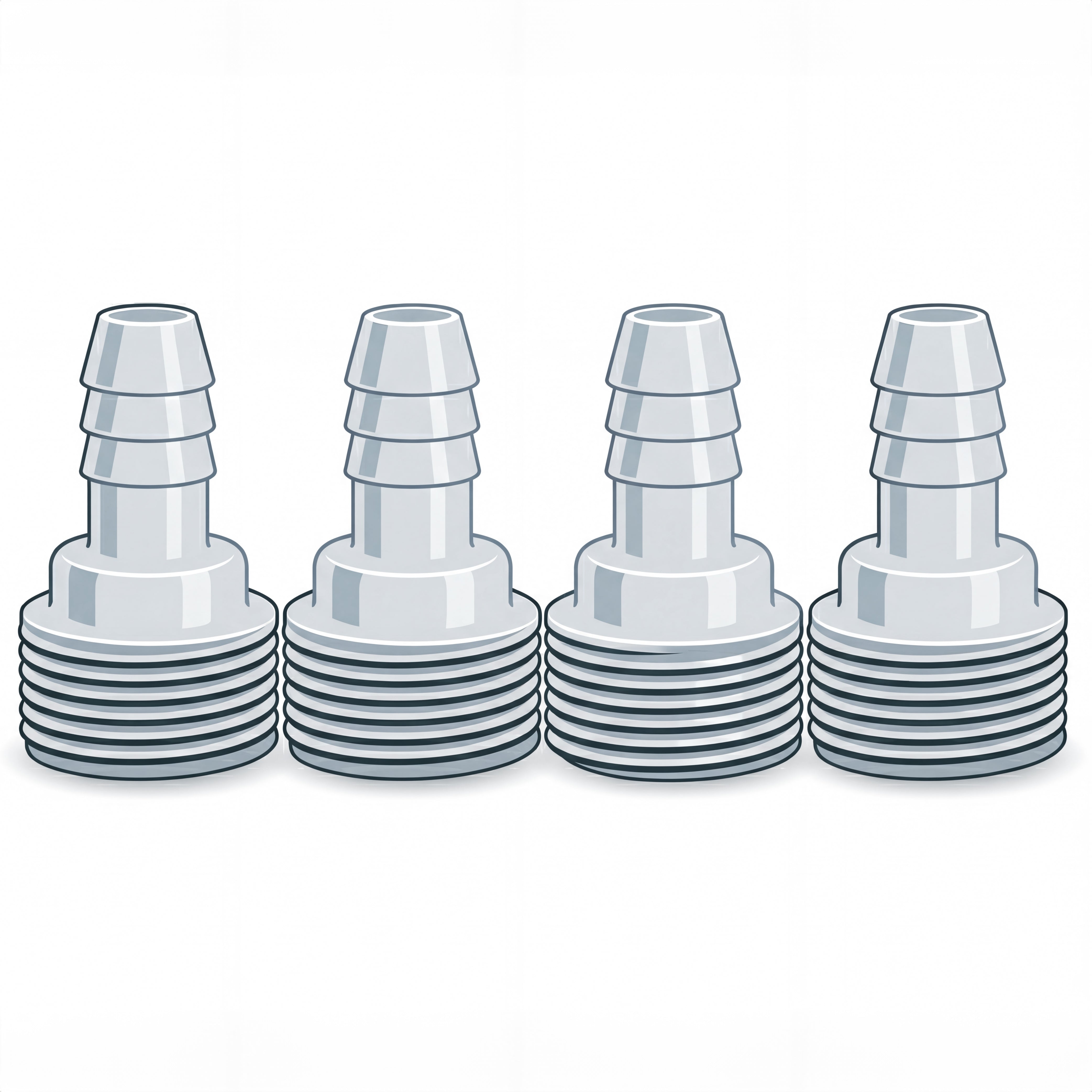 Reemplazo: Accesorio de púas de nailon de 1/2" (paquete de 4)
