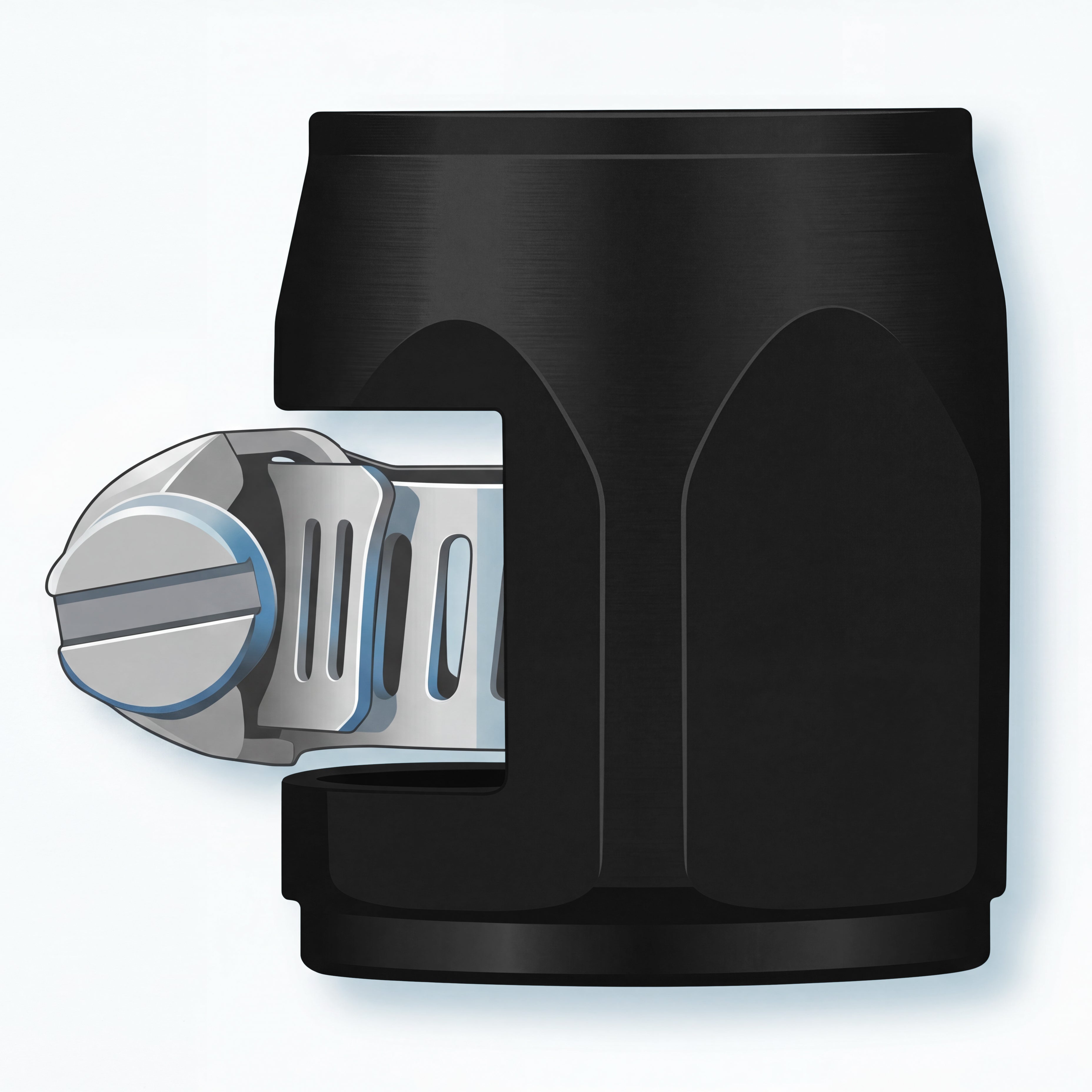 Replacement: 1/2" Black Hose Clamps (4 Pack)