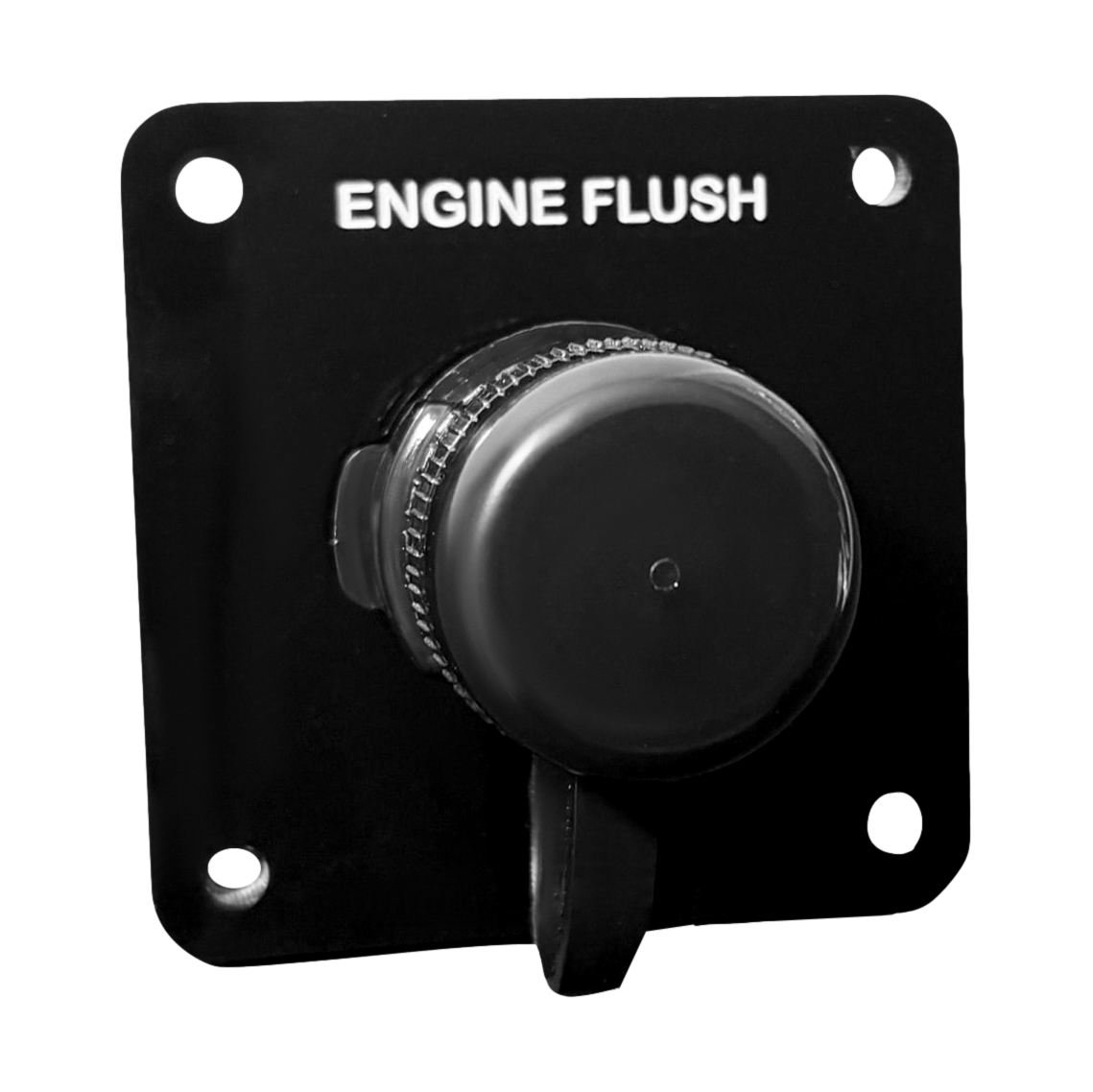 black acrylic single outlet flush port reroute