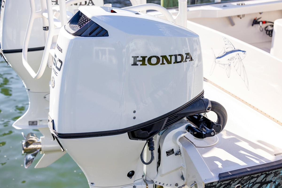 Close up of a Honda engine