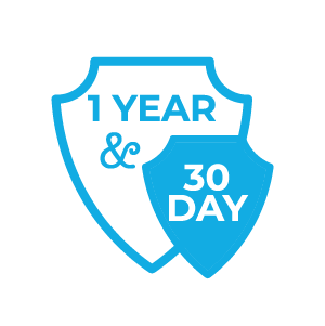 30-Day Guarantee, 1-Year Warranty