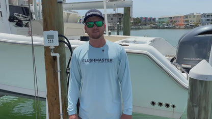 safely flush your outboards from inside the boat