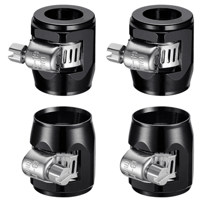 Replacement: 1/2" Stainless Steel Black Hose Clamps (4 Pack) - Flushmaster