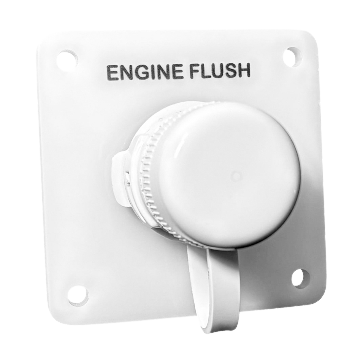 white acrylic single outlet flush port reroute