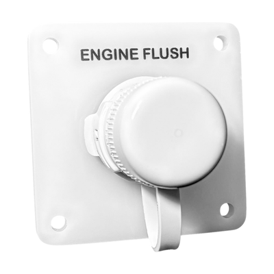 white acrylic single outlet flush port reroute